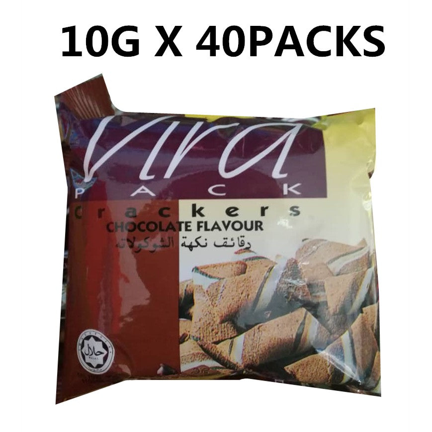 VIRA CRACKERS CHOCOLATE FLAVOUR EGG ROLL STICK 10G / 60G