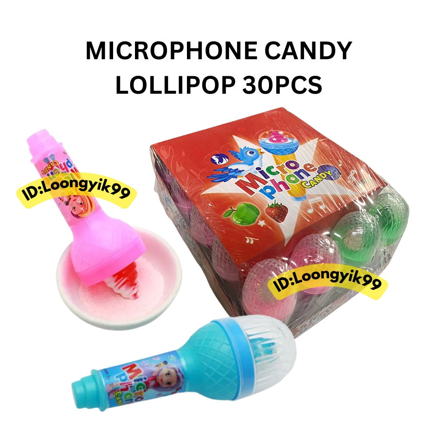 MICROPHONE CANDY LOLLIPOP 30PCS