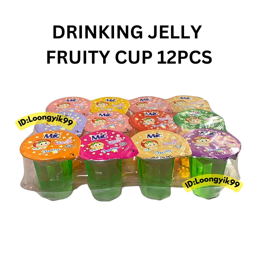 DRINKING JELLY FRUITY CUP 12PCS