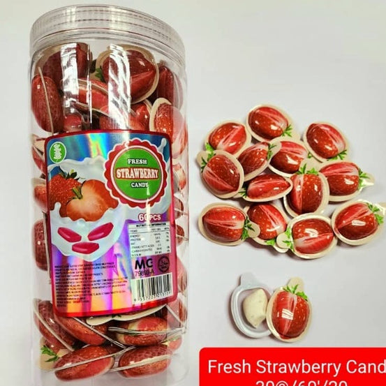 *Viral TikTok* Fresh Candy 60Pcs MUSANG KING / PEACH / STRAWBERRY GUMMY CANDY 60PCS HALAL JAJAN VIRAL