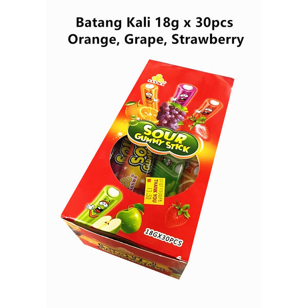 *Batang Kali* SANWA SOUR STICK 18G X 30PCS GUMMY CANDY HALAL BRAND SANWA LY99