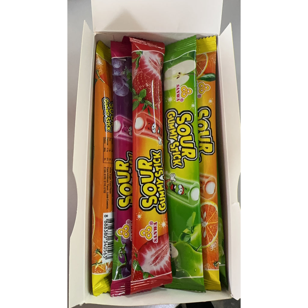 *Batang Kali* SANWA SOUR STICK 18G X 30PCS GUMMY CANDY HALAL BRAND SANWA LY99