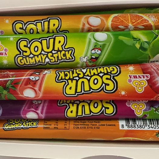 *Batang Kali* SANWA SOUR STICK 18G X 30PCS GUMMY CANDY HALAL BRAND SANWA LY99