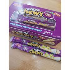 Jaya Chewy Candy /Gula Kunyah Grape / Strawberry (HALAL) 1Box 30pcs