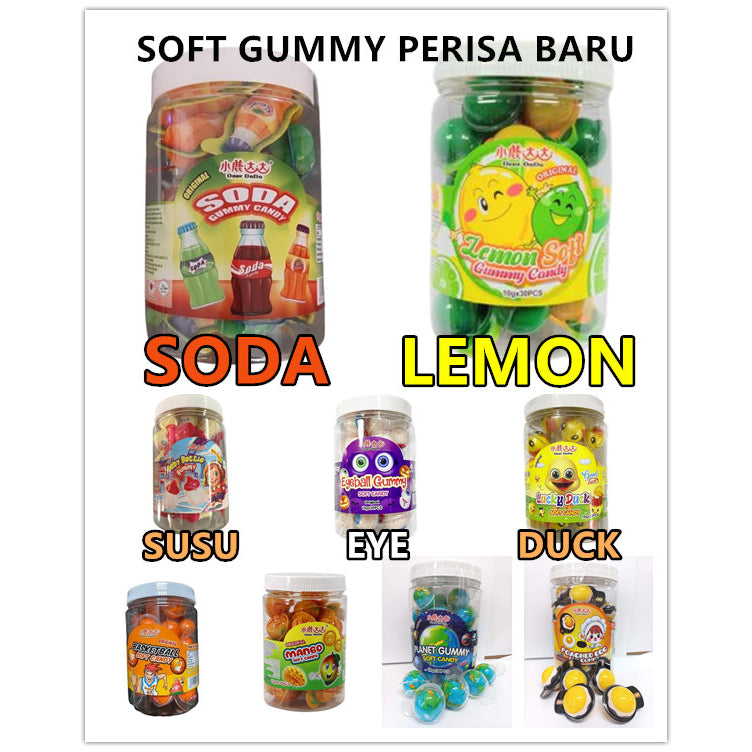 1BALANG LY / DEER DADA / SANWA 30PCS SOFT CANDY  (HARGA BORONG) FILLED JAM HALAL