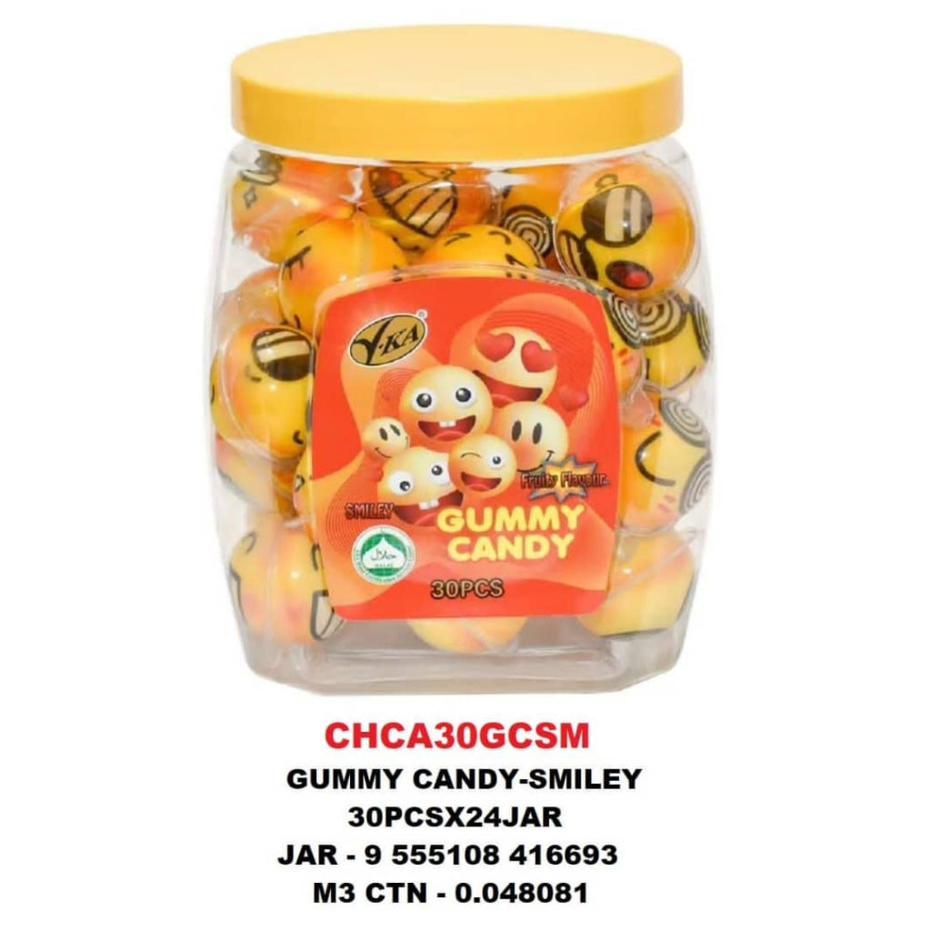 [Ready stock] V.KA Soft Gummy 10g x 30pcs ORANGE MANGO GRAPE SOCCER SMILEY STRAWBERRY CANDY