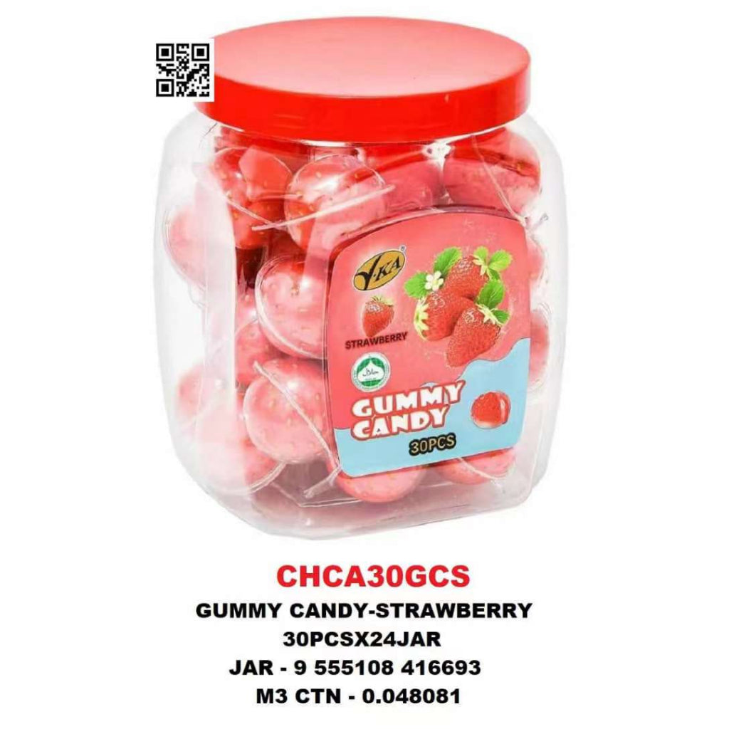 [Ready stock] V.KA Soft Gummy 10g x 30pcs ORANGE MANGO GRAPE SOCCER SMILEY STRAWBERRY CANDY