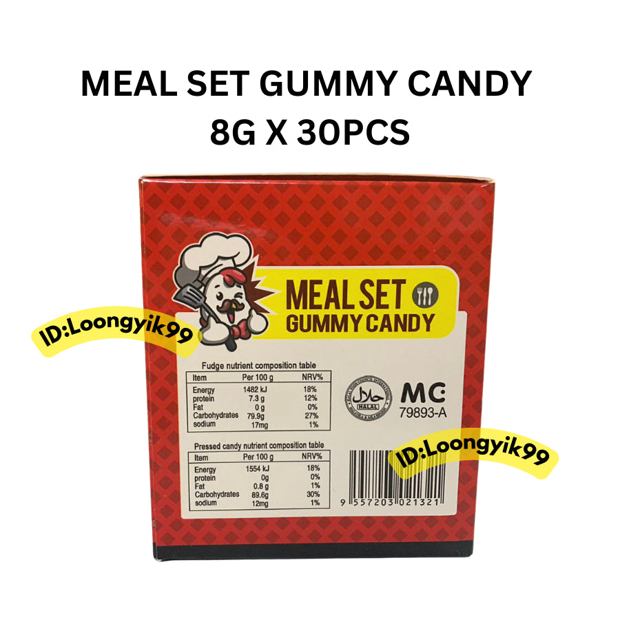 MEAL SET GUMMY CANDY 8G X 30PCS