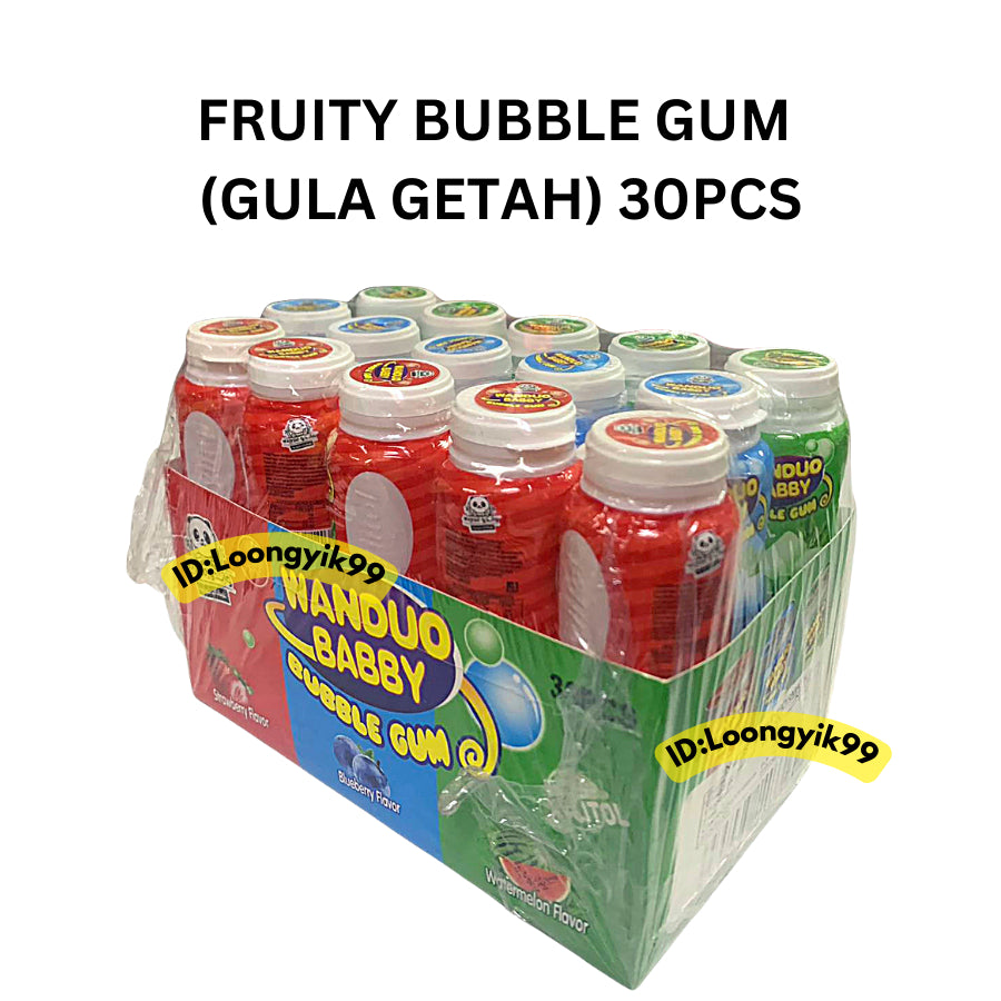 FRUITY BUBBLE GUM (GULA GETAH) 30PCS