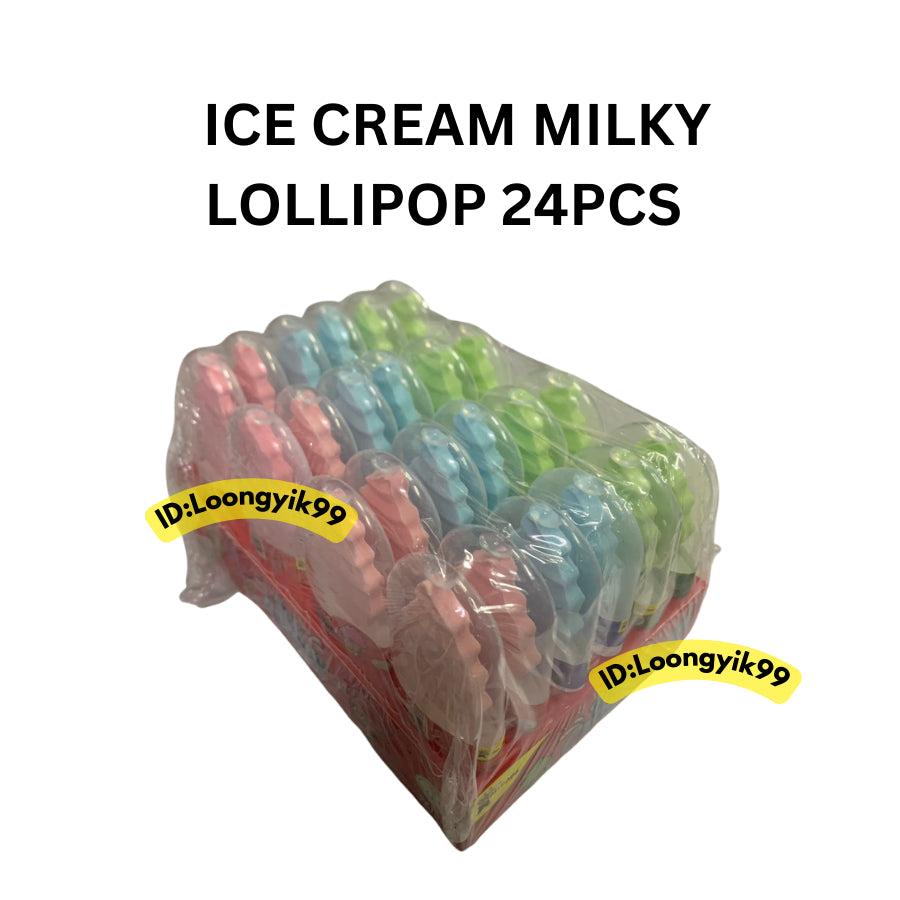 ICE CREAM MILKY LOLLIPOP 24PCS