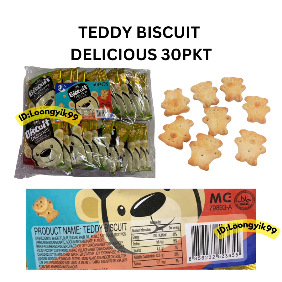 TEDDY BISCUIT DELICIOUS 30PKT