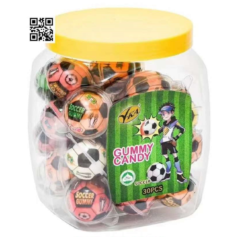 [Ready stock] V.KA Soft Gummy 10g x 30pcs ORANGE MANGO GRAPE SOCCER SMILEY STRAWBERRY CANDY