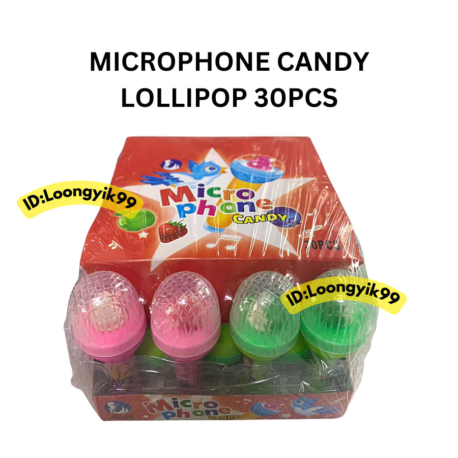 MICROPHONE CANDY LOLLIPOP 30PCS