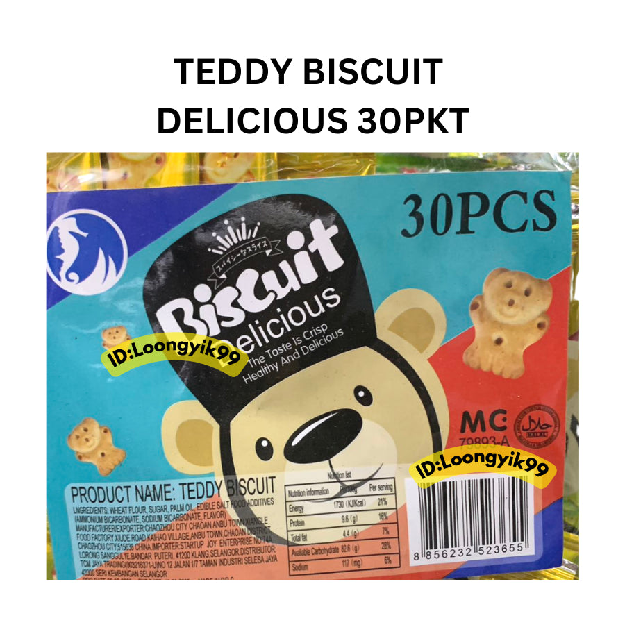 TEDDY BISCUIT DELICIOUS 30PKT