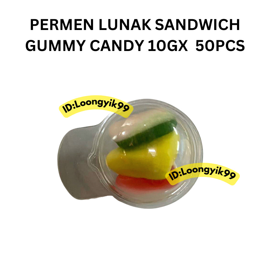 PERMEN LUNAK SANDWICH GUMMY CANDY 10GX50PCS