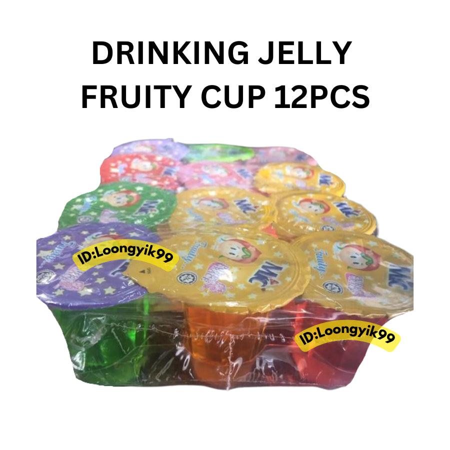 DRINKING JELLY FRUITY CUP 12PCS