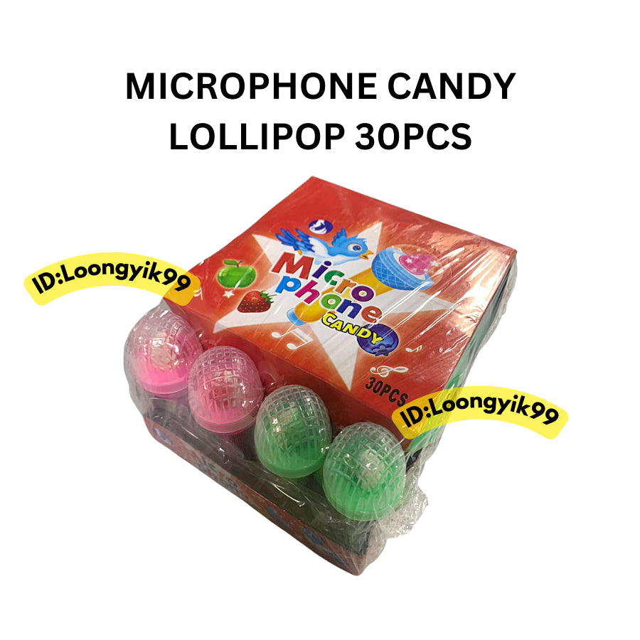 MICROPHONE CANDY LOLLIPOP 30PCS