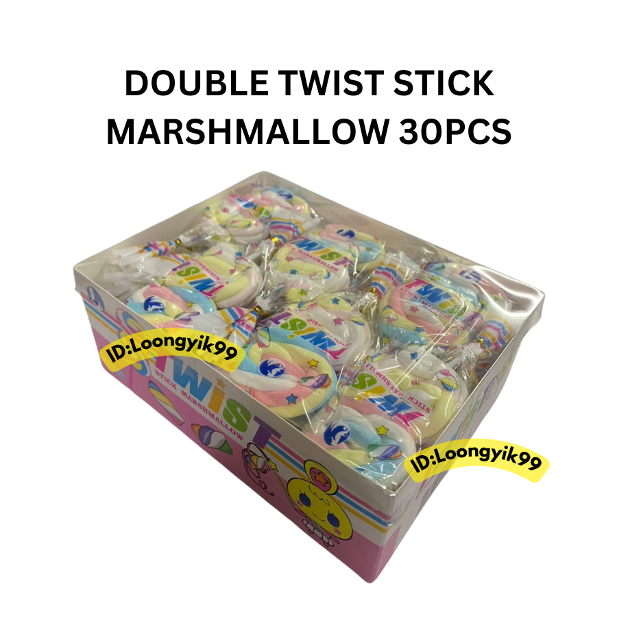 DOUBLE TWIST STICK MARSHMALLOW 30PCS