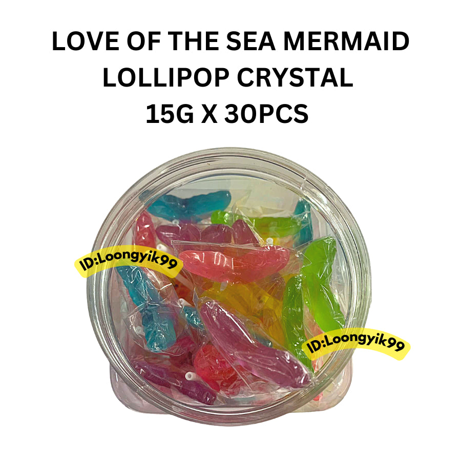 LOVE OF THE SEA MERMAID LOLLIPOP CRYSTAL 15G X 30PCS