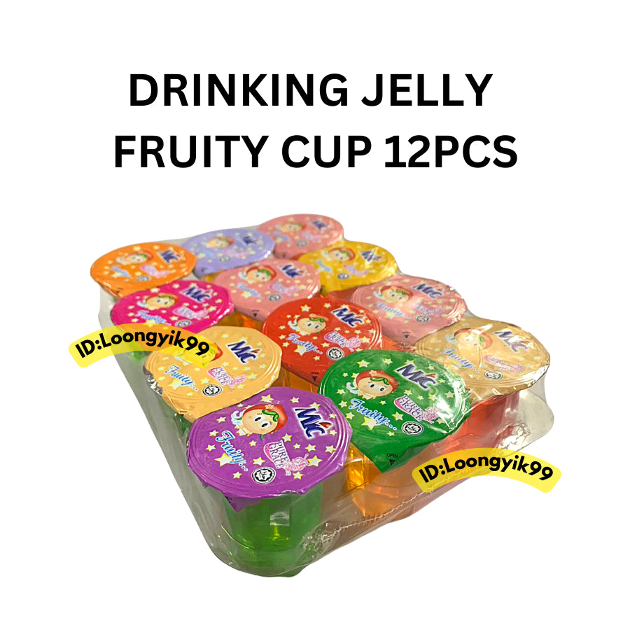 DRINKING JELLY FRUITY CUP 12PCS