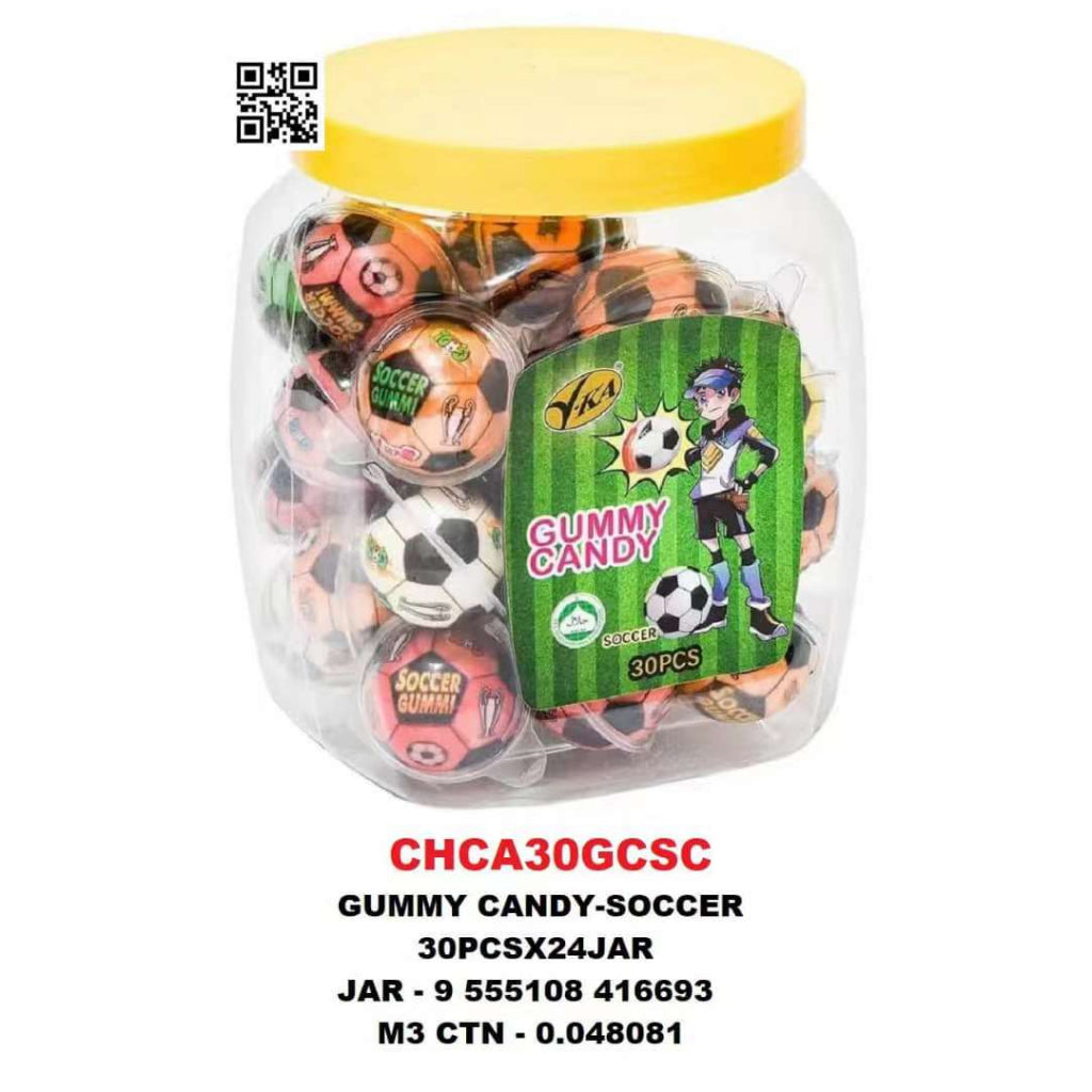 [Ready stock] V.KA Soft Gummy 10g x 30pcs ORANGE MANGO GRAPE SOCCER SMILEY STRAWBERRY CANDY