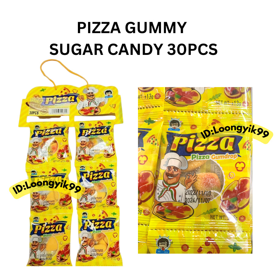 PIZZA GUMMY SUGAR CANDY 30PCS