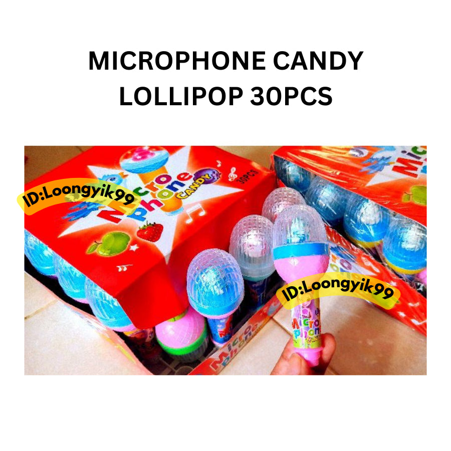 MICROPHONE CANDY LOLLIPOP 30PCS