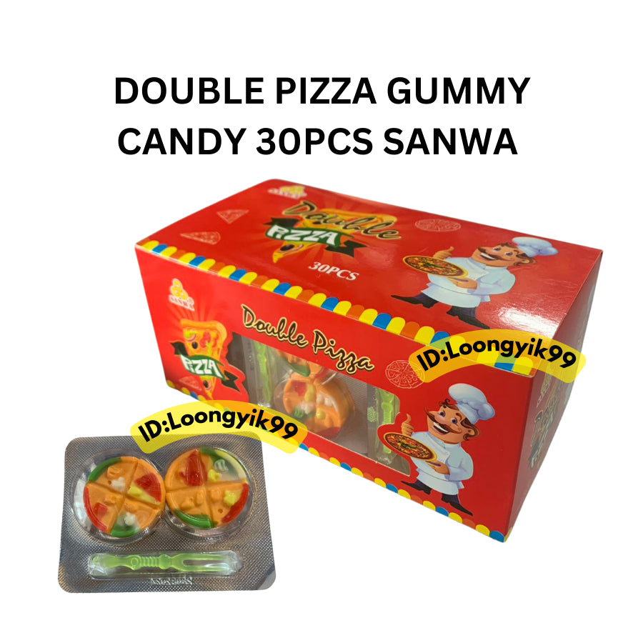 DOUBLE PIZZA GUMMY CANDY 30PCS SANWA