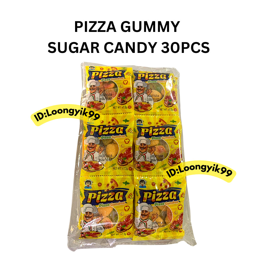 PIZZA GUMMY SUGAR CANDY 30PCS