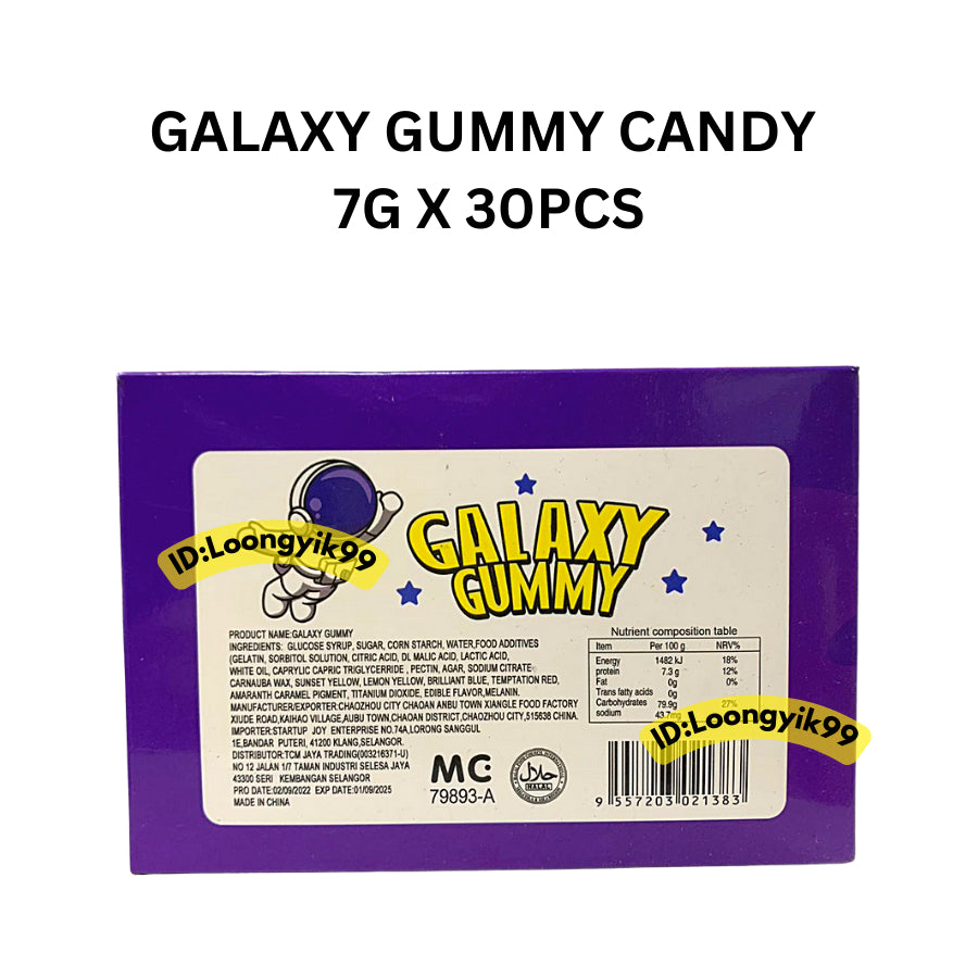 GALAXY GUMMY CANDY 7G X 30PCS