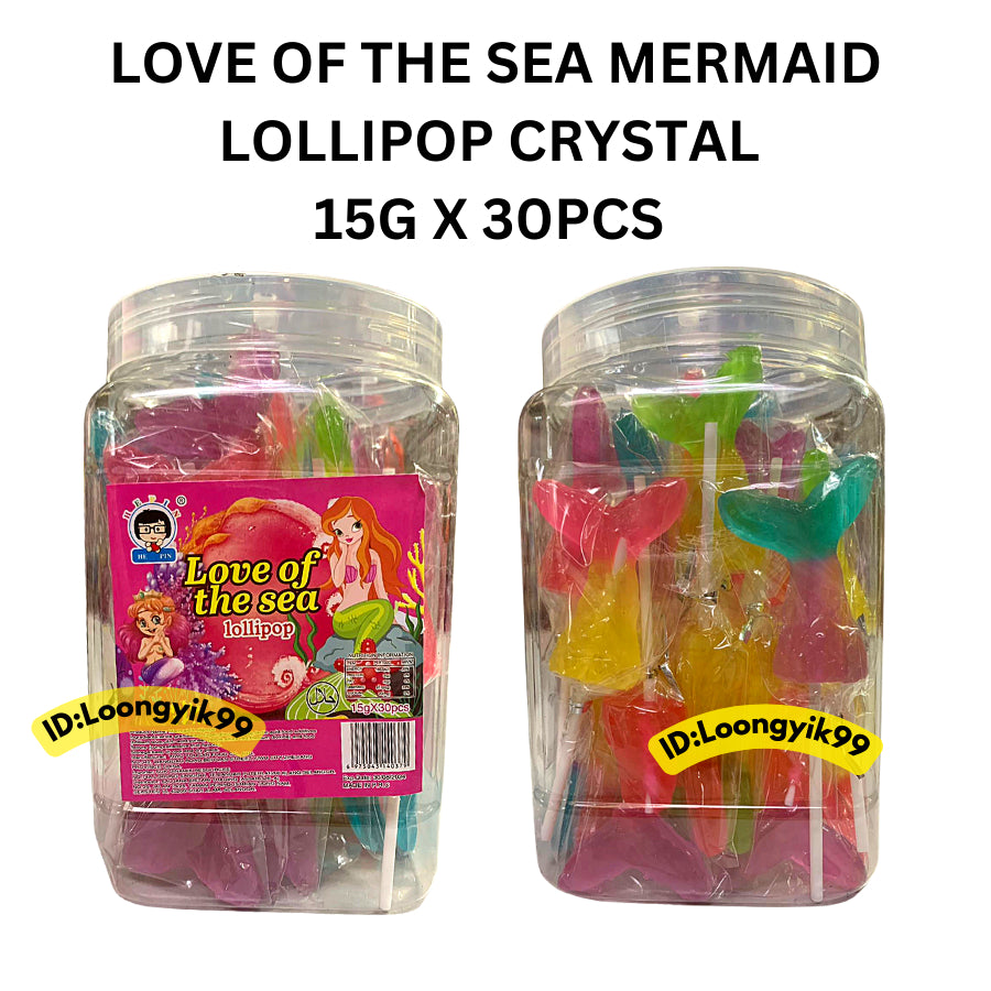 LOVE OF THE SEA MERMAID LOLLIPOP CRYSTAL 15G X 30PCS