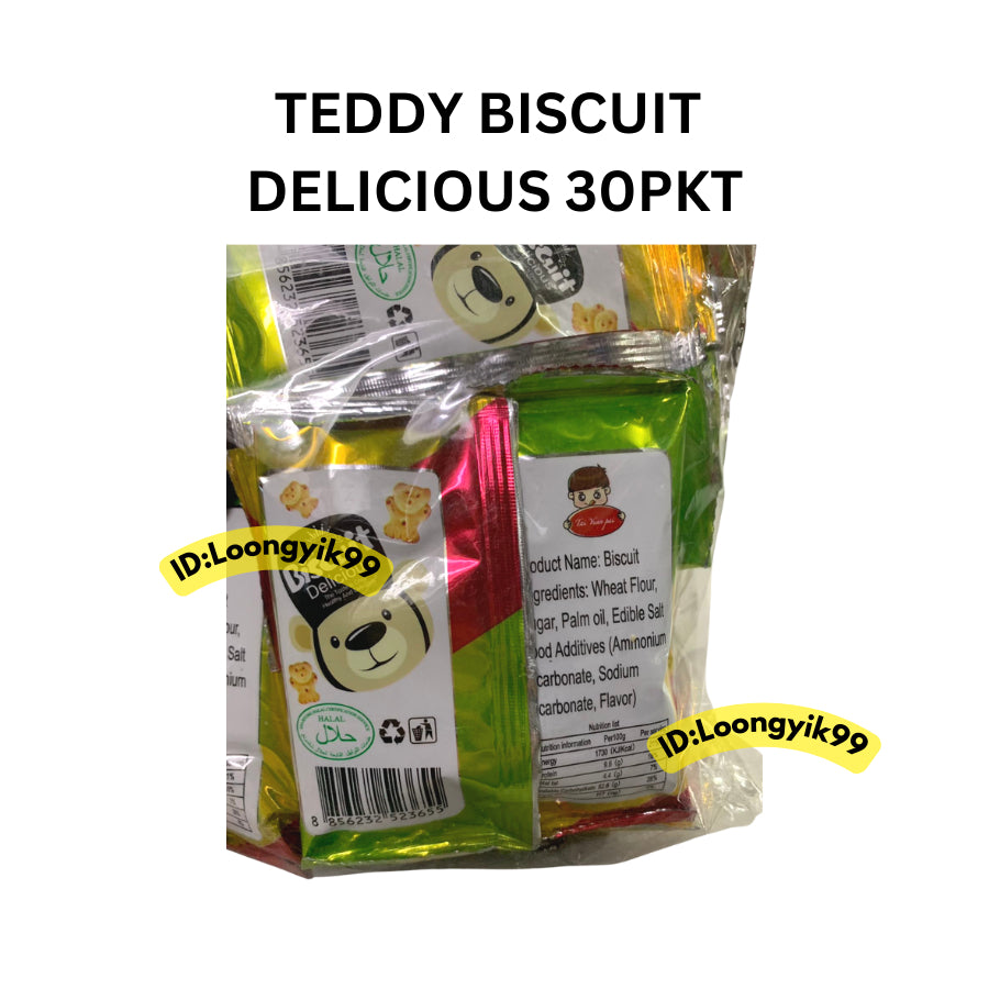 TEDDY BISCUIT DELICIOUS 30PKT