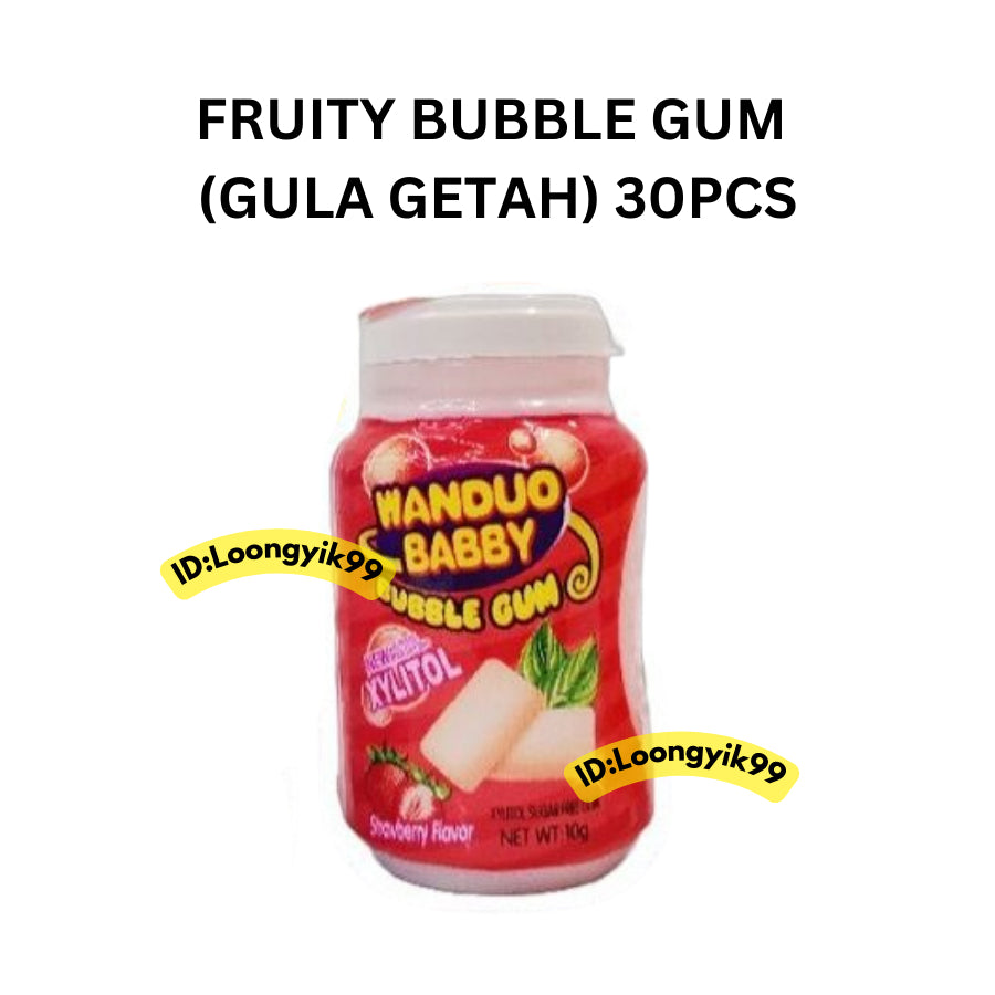 FRUITY BUBBLE GUM (GULA GETAH) 30PCS