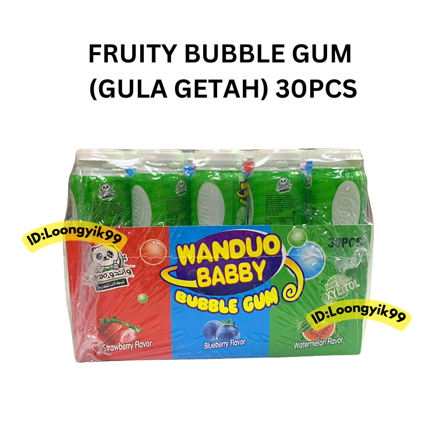 FRUITY BUBBLE GUM (GULA GETAH) 30PCS