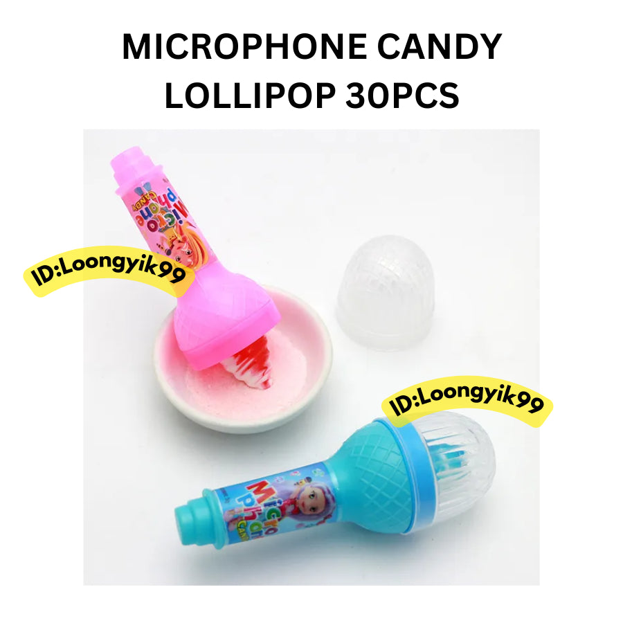 MICROPHONE CANDY LOLLIPOP 30PCS