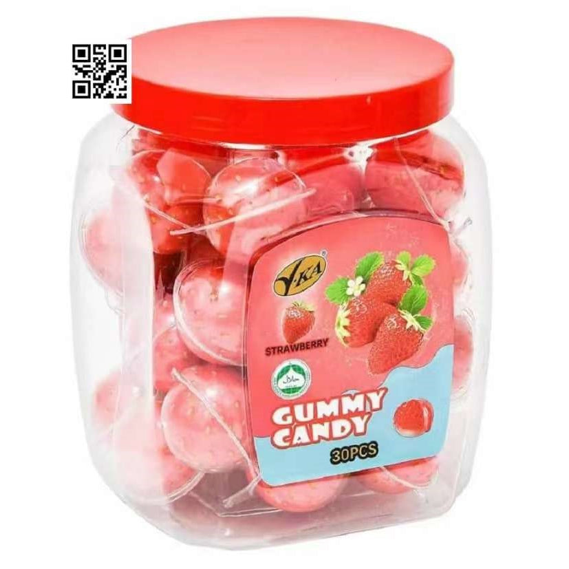 [Ready stock] V.KA Soft Gummy 10g x 30pcs ORANGE MANGO GRAPE SOCCER SMILEY STRAWBERRY CANDY