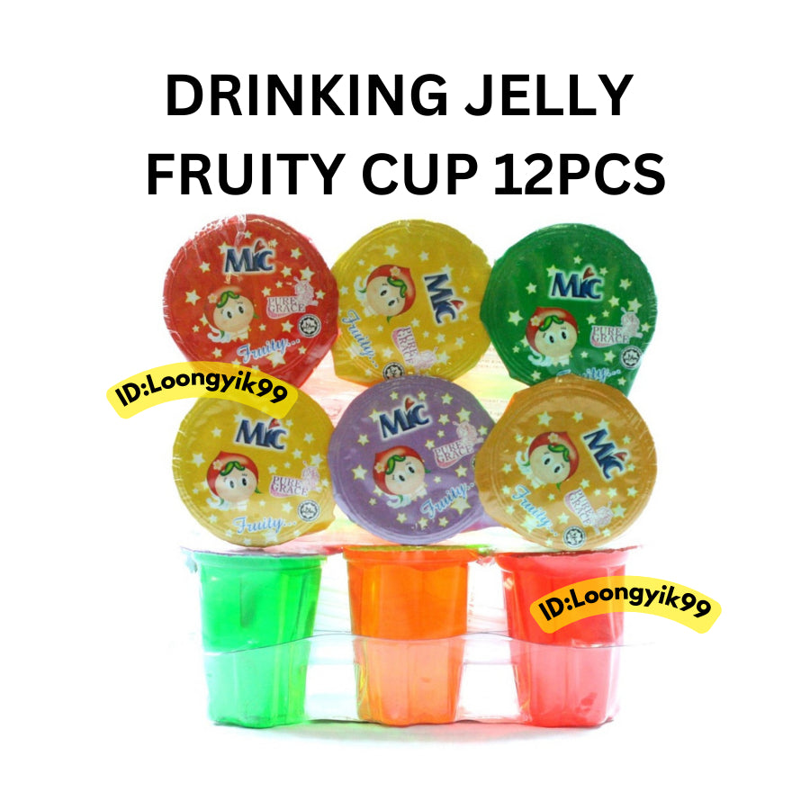 DRINKING JELLY FRUITY CUP 12PCS