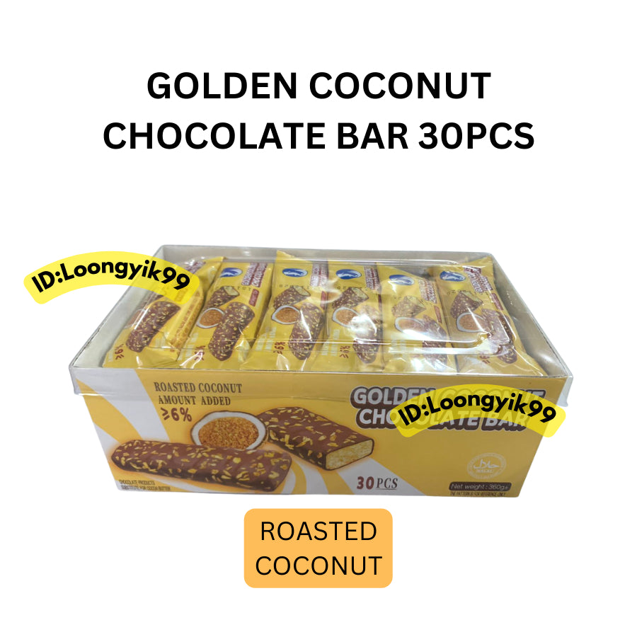 GOLDEN COCONUT CHOCOLATE BAR 30PCS