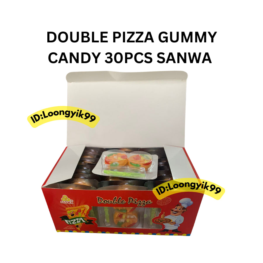 DOUBLE PIZZA GUMMY CANDY 30PCS SANWA