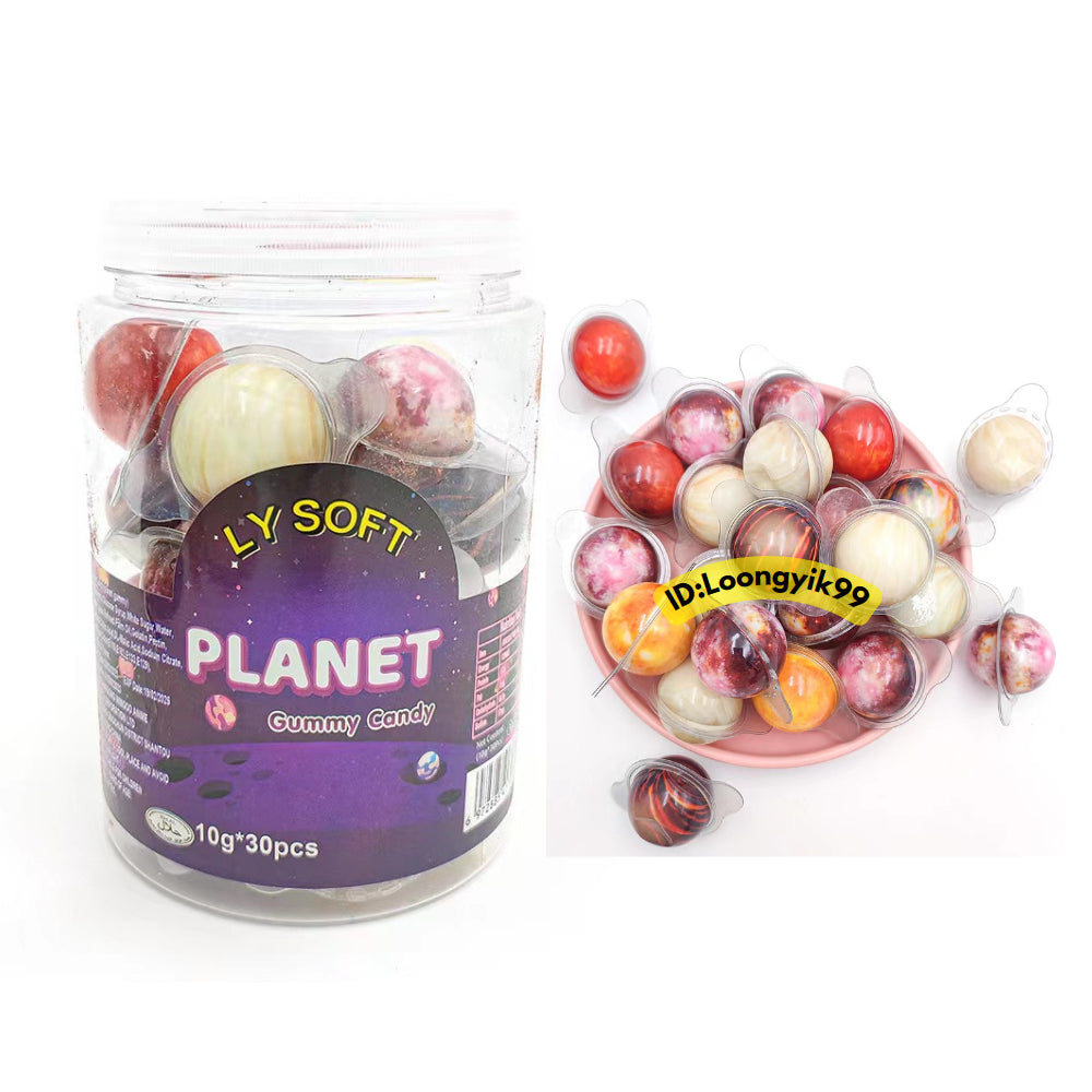 LY Soft  *Halal* 1Jar Gummy Candy Planet Unicorn Tiger Harimau (10g x 30pcs) Halal Gula lembut FIlled Jam LY loongyik99