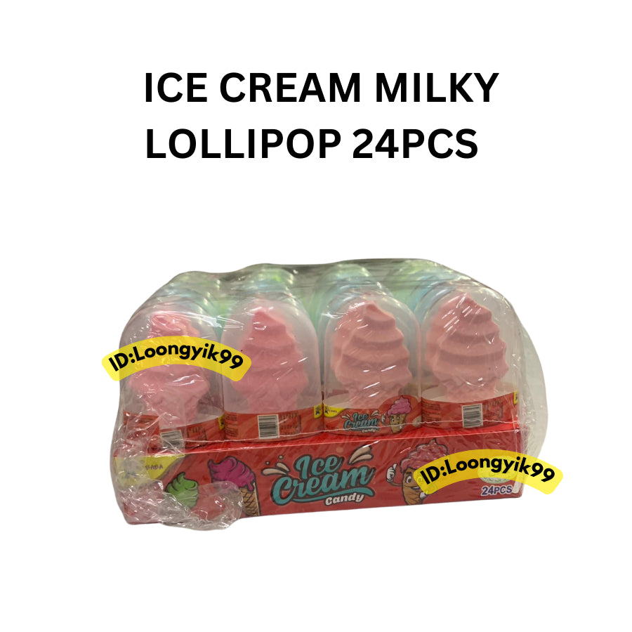 ICE CREAM MILKY LOLLIPOP 24PCS