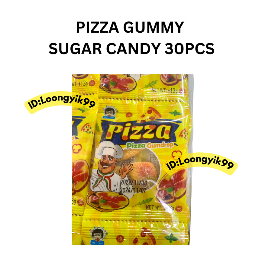 PIZZA GUMMY SUGAR CANDY 30PCS