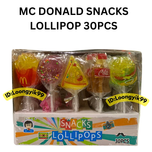 MC DONALD SNACKS LOLLIPOP 30PCS