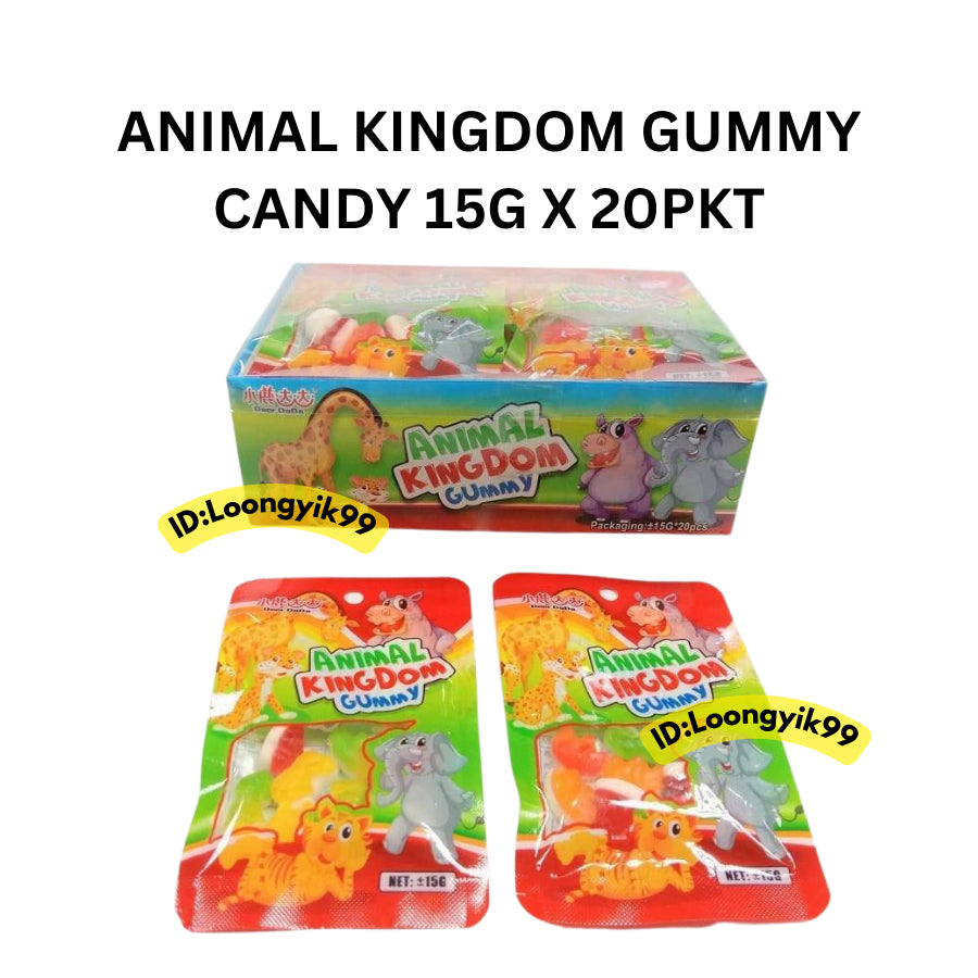 ANIMAL KINGDOM GUMMY CANDY 15G X 20PKT LOONGYIK99