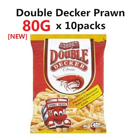 Double Decker Snack Prawn Keropok 80g x 10packs