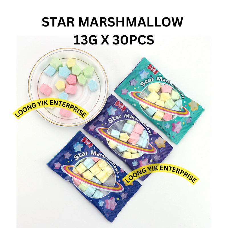 STAR MARSHMALLOW FRUITY FLAVOUR 13G X 30PCS HALAL