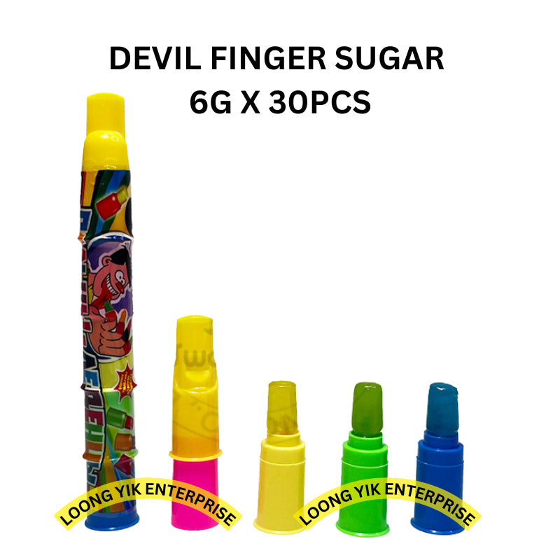 DEVIL FINGER SUGAR 6G X 30PCS HALAL WHISTLE SOUND MUSIC