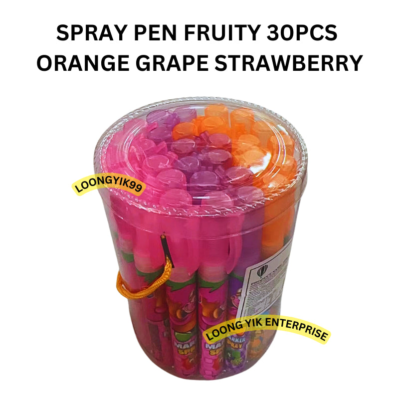 SPRAY PEN / TOOTHBRUSH SPRAY FRUITY FLAVOUR 30PCS ORANGE GRAPE STRAWBERRY