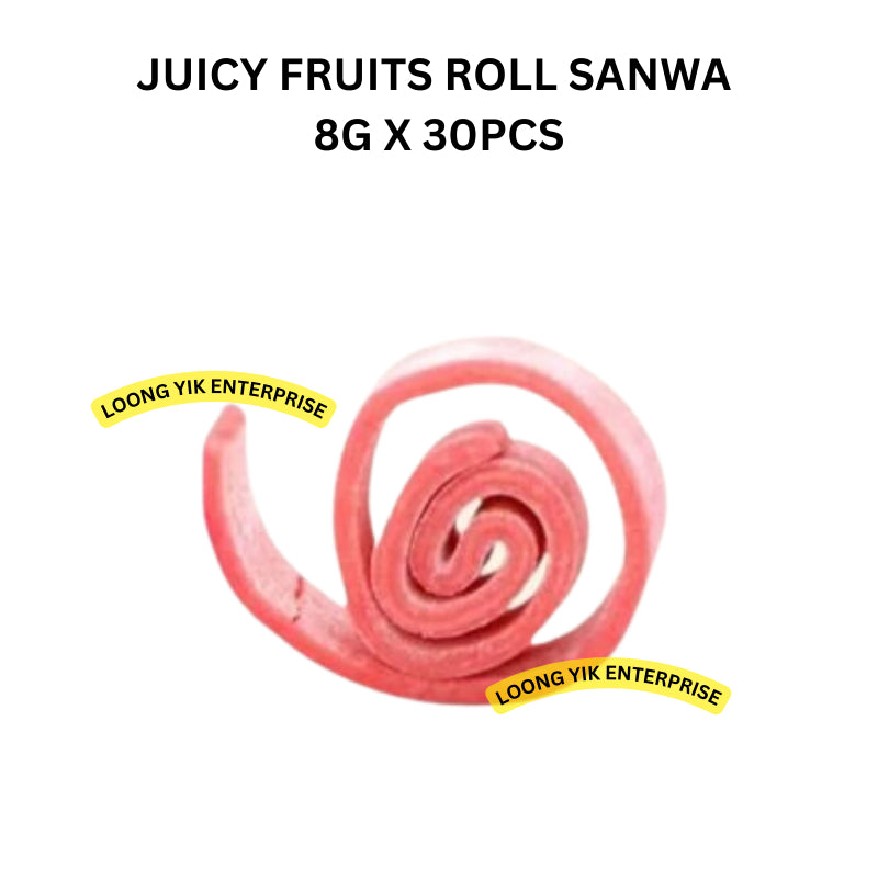 JUICY FRUITS ROLL SANWA 8G X 30PCS HALAL