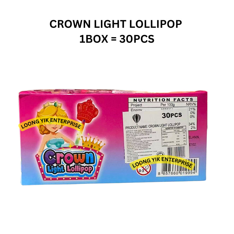 CROWN LIGHT LOLLIPOP 30PCS HALAL